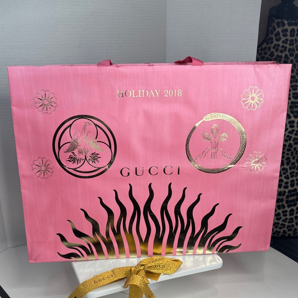Gucci Holiday 2018 Large Shopping Tote Bag- Pink- Limited Edition
